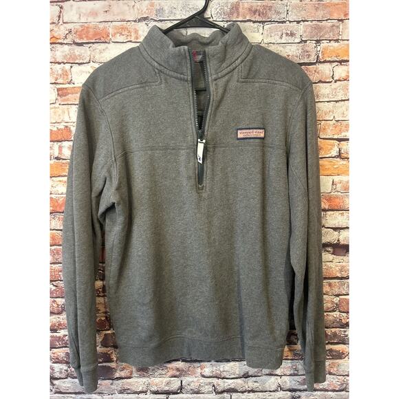Vineyard Vines gray 1/4 zip pullover Martha's Vineyard sweater jacket mens XS - Picture 1 of 5